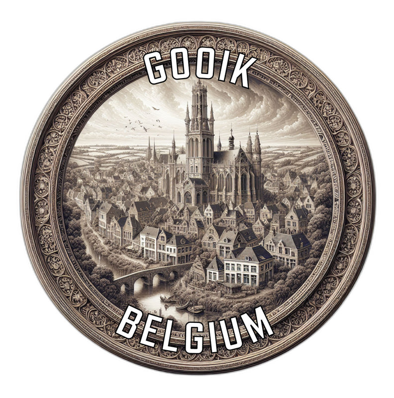 Gooik Belgium Souvenir Die Cut Flat Magnet 2-Inch