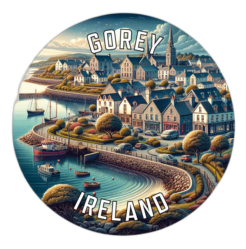 Gorey Ireland Souvenir Die Cut Flat Magnet 2-Inch