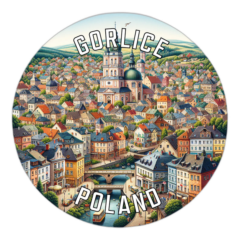 Gorlice Poland Souvenir Die Cut Flat Magnet 6-Inch