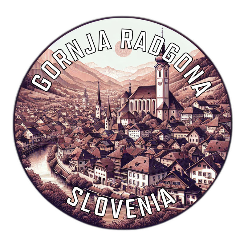 Gornja Radgona Slovenia Souvenir Die Cut Flat Magnet 6-Inch