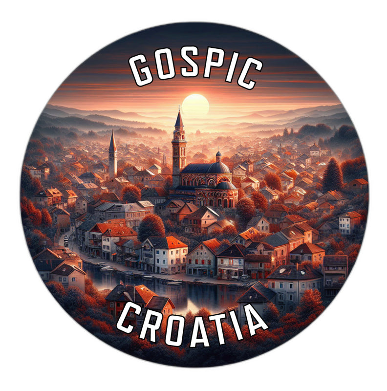 Gospic Croatia Souvenir Vinyl Decal Sticker 6-Inch