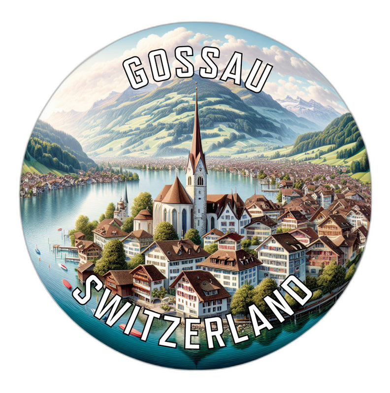 Gossau Switzerland Souvenir Die Cut Flat Magnet 6-Inch