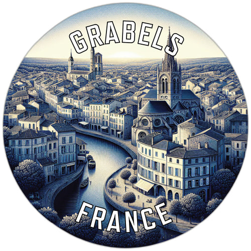 Grabels France Souvenir Vinyl Decal Sticker 6-Inch