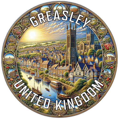Greasley United Kingdom Souvenir Vinyl Decal Sticker 2-Inch