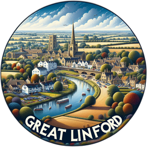 Great Linford United Kingdom Souvenir Vinyl Decal Sticker 6-Inch