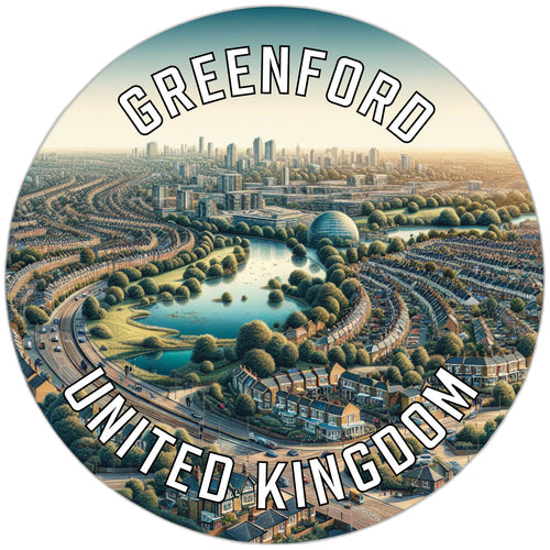 Greenford United Kingdom Souvenir Die Cut Flat Magnet 2-Inch