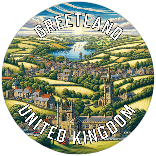 Greetland United Kingdom Souvenir Die Cut Flat Magnet 6-Inch
