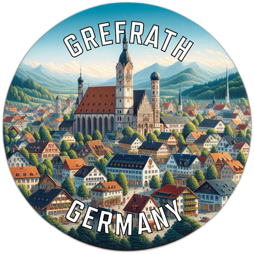 Grefrath Germany Souvenir Die Cut Flat Magnet 2-Inch