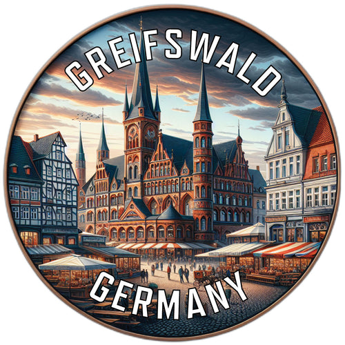 Greifswald Germany Souvenir Die Cut Flat Magnet 2-Inch