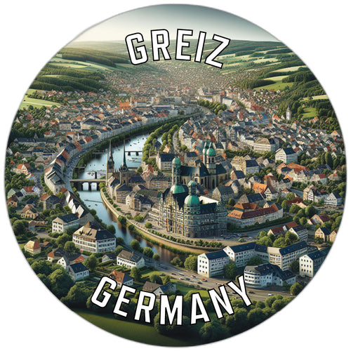 Greiz Germany Souvenir Die Cut Flat Magnet 2-Inch