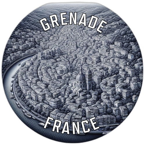 Grenade France Souvenir Die Cut Flat Magnet 6-Inch