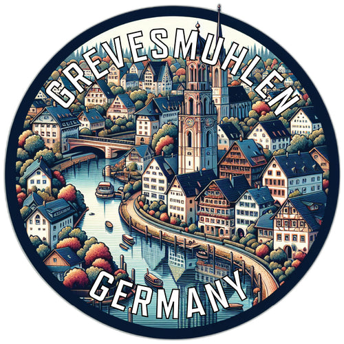 Grevesmuhlen Germany Souvenir Die Cut Flat Magnet 2-Inch