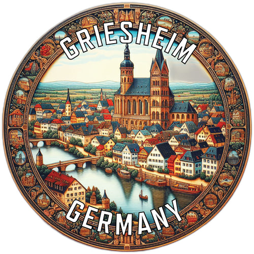 Griesheim Germany Souvenir Die Cut Flat Magnet 2-Inch