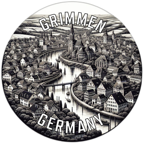 Grimmen Germany Souvenir Die Cut Flat Magnet 6-Inch