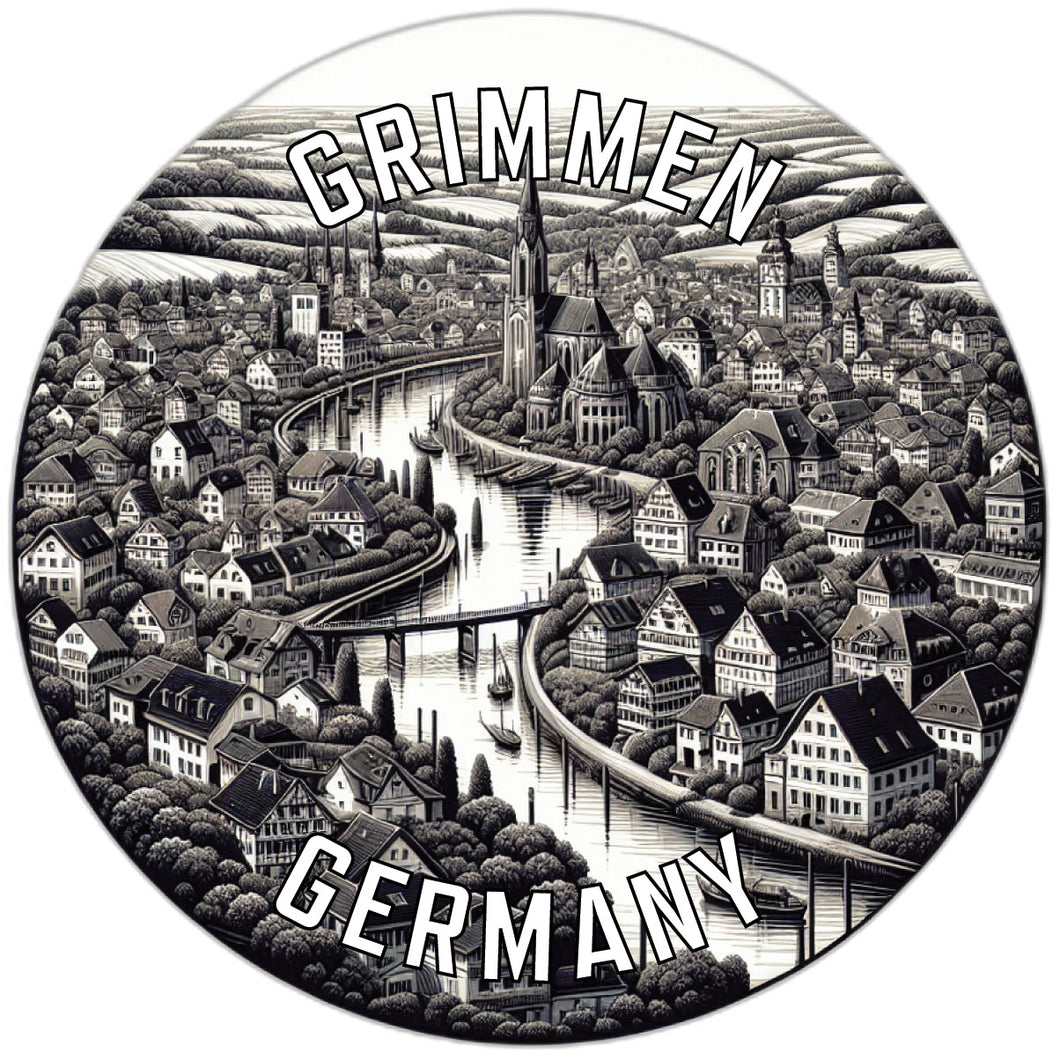 Grimmen Germany Souvenir Die Cut Flat Magnet 6-Inch
