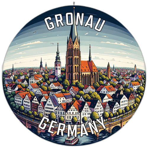 Gronau Germany Souvenir Die Cut Flat Magnet 6-Inch