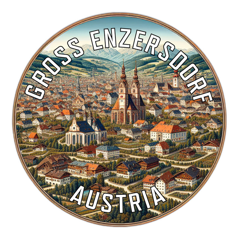 Gross Enzersdorf Austria Souvenir Die Cut Flat Magnet 2-Inch