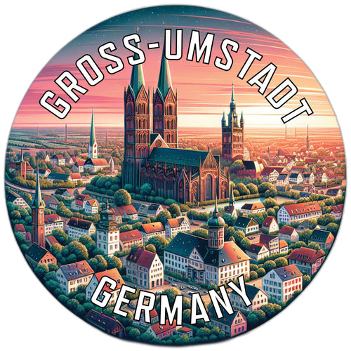 Gross Umstadt Germany Souvenir Die Cut Flat Magnet 6-Inch