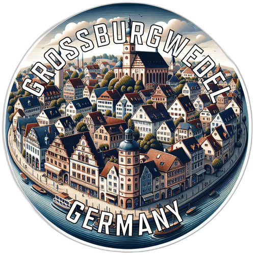 Grossburgwedel Germany Souvenir Die Cut Flat Magnet 6-Inch