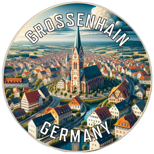 Grossenhain Germany Souvenir Die Cut Flat Magnet 2-Inch