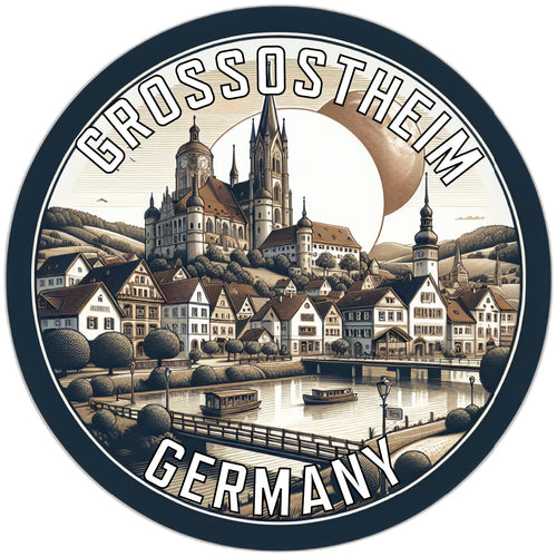Grossostheim Germany Souvenir Die Cut Flat Magnet 6-Inch