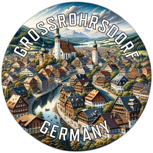 Grossrohrsdorf Germany Souvenir Die Cut Flat Magnet 2-Inch