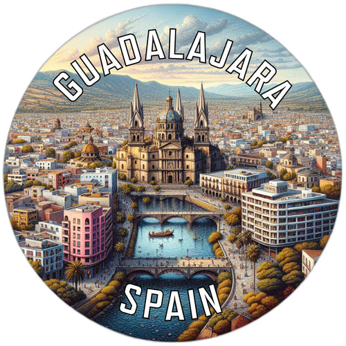 Guadalajara Spain Souvenir Die Cut Flat Magnet 6-Inch