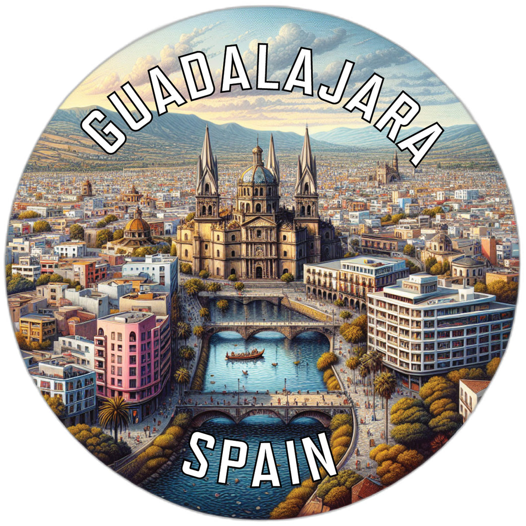 Guadalajara Spain Souvenir Die Cut Flat Magnet 6-Inch