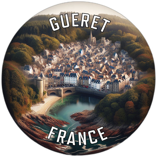 Gueret France Souvenir Die Cut Flat Magnet 6-Inch