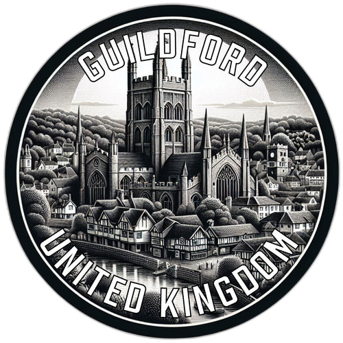 Guildford United Kingdom Souvenir Die Cut Flat Magnet 2-Inch