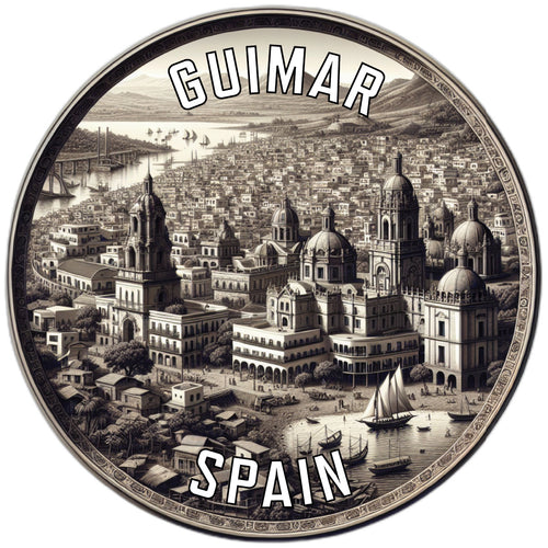 Guimar Spain Souvenir Die Cut Flat Magnet 6-Inch