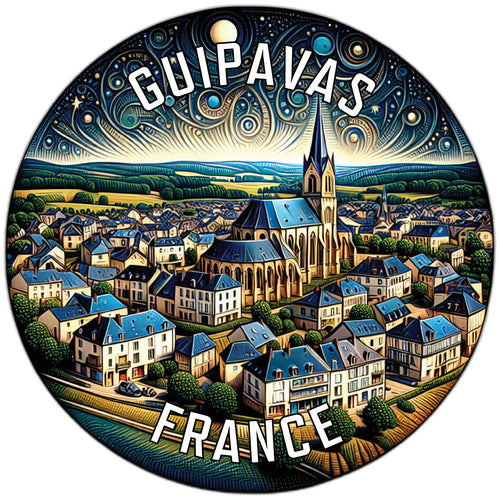 Guipavas France Souvenir Die Cut Flat Magnet 6-Inch