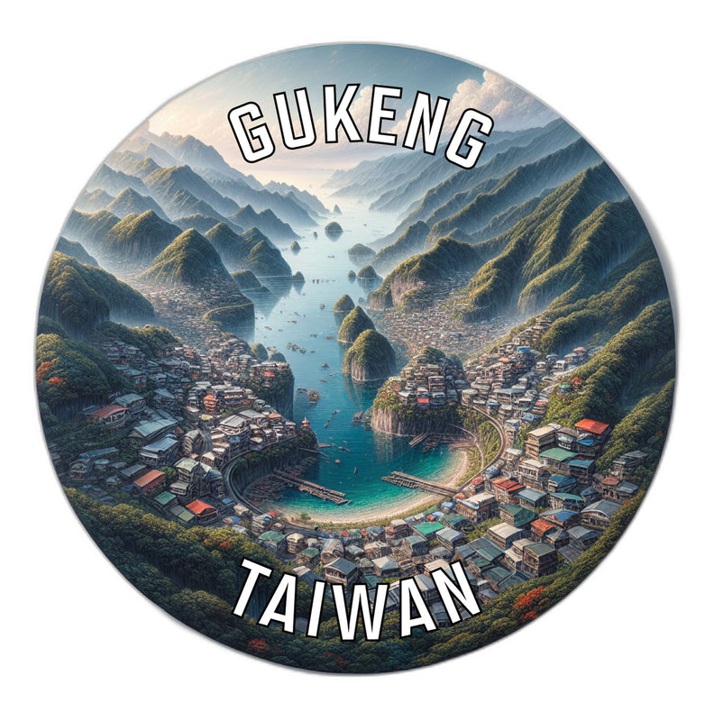 Gukeng Taiwan Souvenir Vinyl Decal Sticker 2-Inch