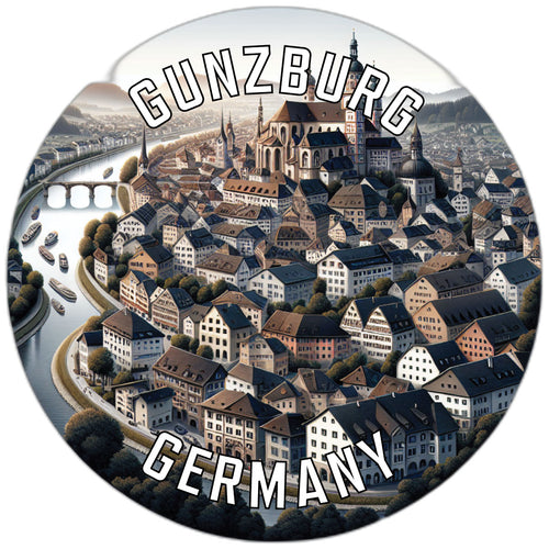 Gunzburg Germany Souvenir Die Cut Flat Magnet 2-Inch