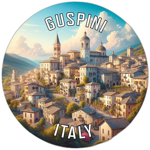 Guspini Italy Souvenir Die Cut Flat Magnet 2-Inch