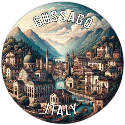 Gussago Italy Souvenir Die Cut Flat Magnet 6-Inch