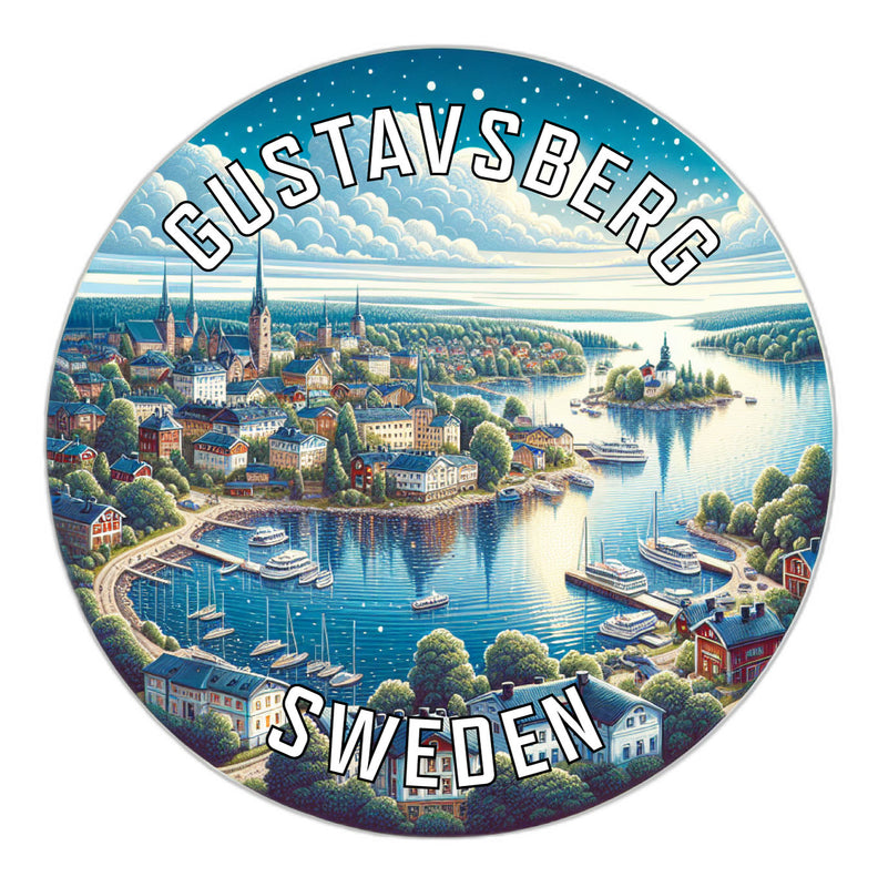 Gustavsberg Sweden Souvenir Vinyl Decal Sticker 3-Inch