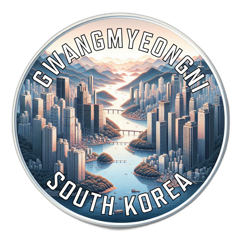 Gwangmyeongni Korea South Souvenir Die Cut Flat Magnet 2-Inch