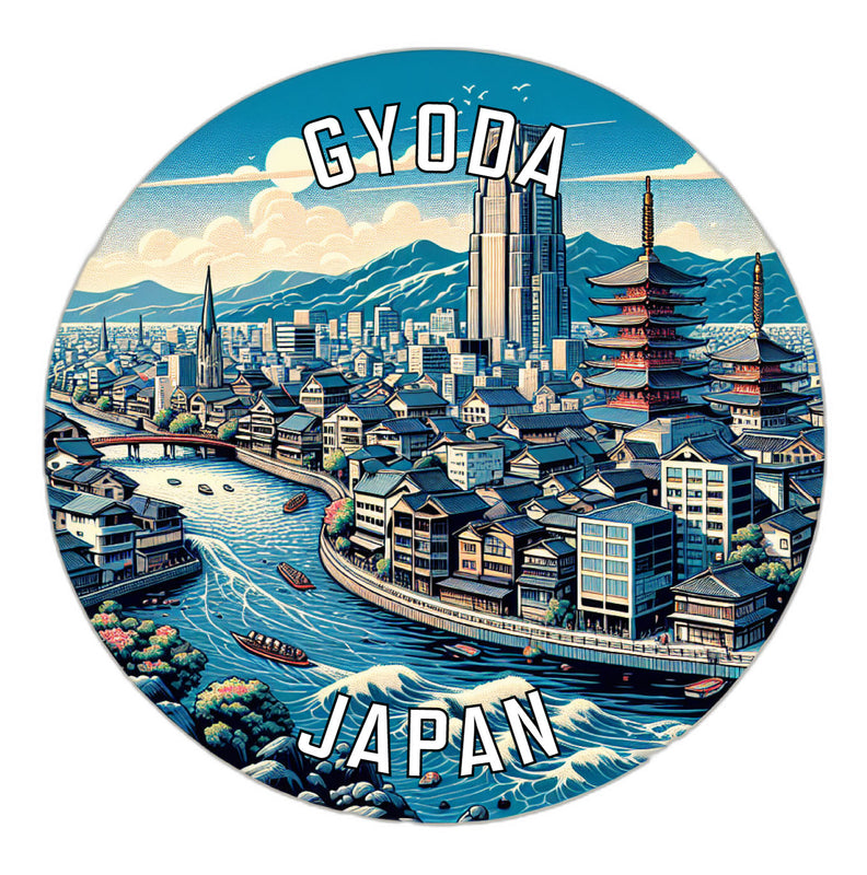 Gyoda Japan Souvenir Die Cut Flat Magnet 6-Inch