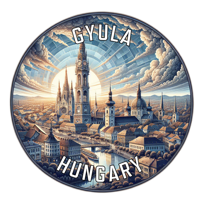 Gyula Hungary Souvenir Die Cut Flat Magnet 6-Inch