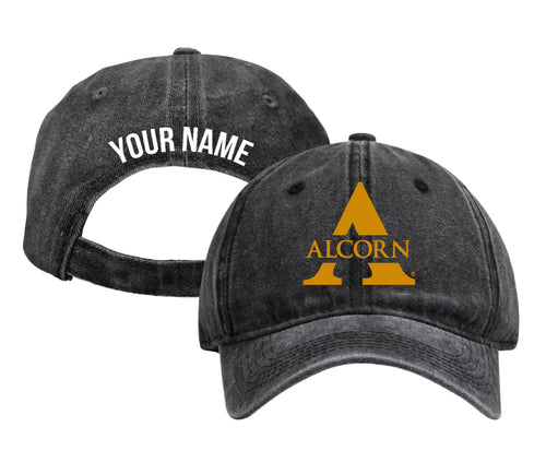 Alcorn State Braves Personalized College Dad Hat – Officially Licensed Baseball Cap Black