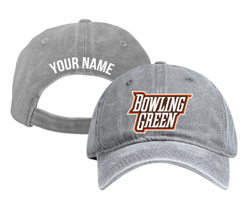 Bowling Green Falcons Personalized College Dad Hat – Officially Licensed Baseball Cap Gray