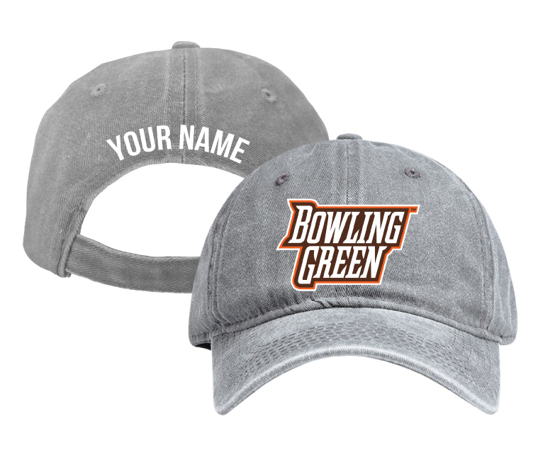 Bowling Green Falcons Personalized College Dad Hat – Officially Licensed Baseball Cap Gray