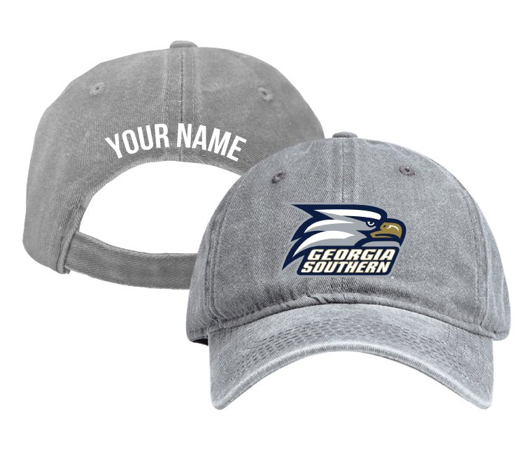 Georgia Southern Eagles Personalized College Dad Hat – Officially Licensed Baseball Cap Gray