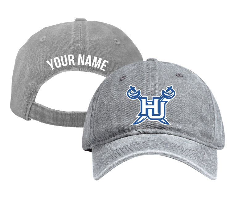 Hampton University Personalized College Dad Hat – Officially Licensed Baseball Cap Gray