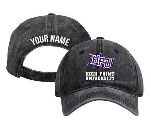 High Point University Personalized College Dad Hat – Officially Licensed Baseball Cap Black