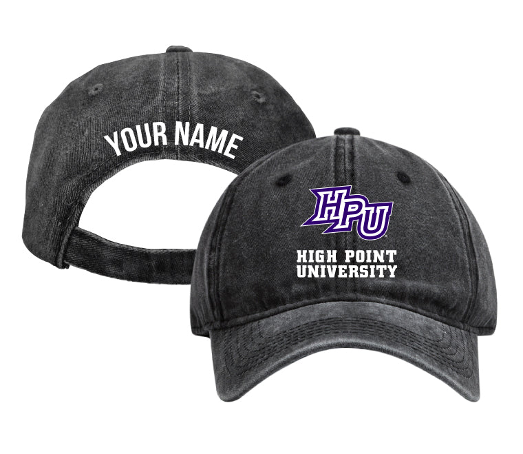 High Point University Personalized College Dad Hat – Officially Licensed Baseball Cap Black