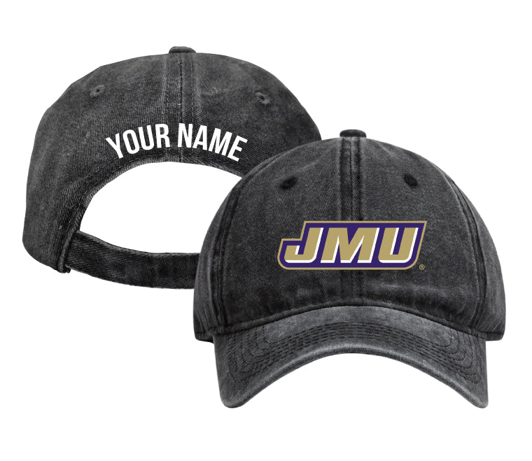 James Madison Dukes Personalized College Dad Hat – Officially Licensed Baseball Cap Black