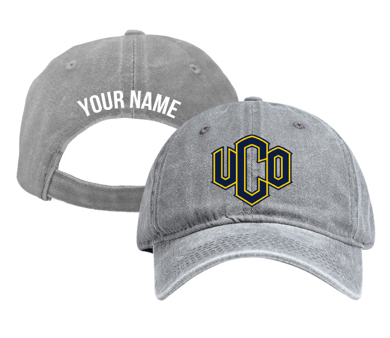University of Central Oklahoma Bronchos Personalized College Dad Hat – Officially Licensed Baseball Cap Gray