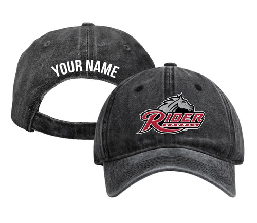 Rider University Broncs Personalized College Dad Hat – Officially Licensed Baseball Cap Black